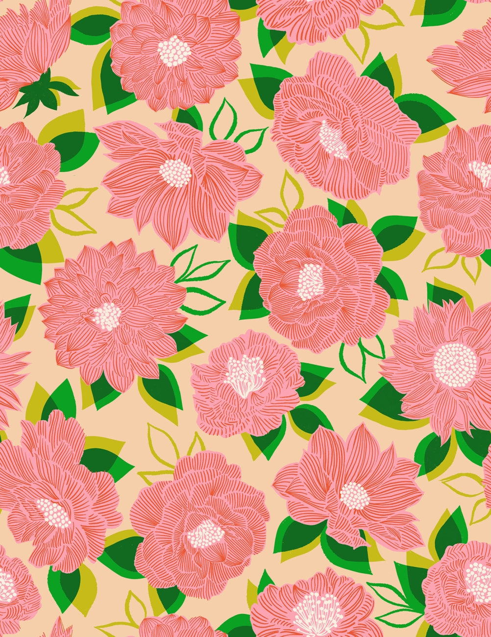 Baumwolle Patchwork - Ruby Star Society - Favorite Flowers - Blooming - Sorbet